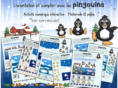 compter maternelle pingouins